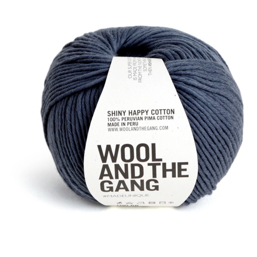 Wool and the Gang - shiny happy cotton in eagle grey x 2 balls